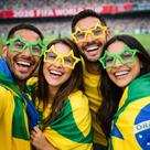 Óculos Brasil Copa Do Mundo Festa Torcedor Verde Amarelo