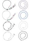 Óculos Chains Frienda Beaded Sunglasses Bracelet 8 peças