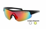 Oculos ciclismo cxr pto/vd 3lentes esp/trans/ama