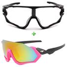 Óculos Ciclismo Feminino Espelhado Sol + Noite Transparente