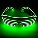 Óculos Com Luz De Neon Led Verde Shutter Shades - O Clássico Das Festas Agora Com Tecnologia Led