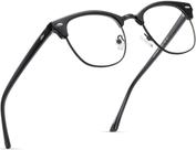 Óculos de bloqueio de luz azul AOMASTE Retro Semi Rimless UV400