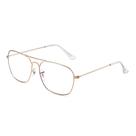 Óculos de computador JM Aviator Square Anti Blue Light Gold Frame