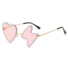Óculos de festa Crystal Heart Lightning Rimless