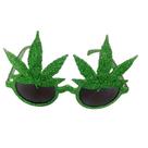 Óculos de festa Green Glitter Maple-Leaf Novelty Eyewear
