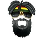 Óculos de festa inovadores, cabelo de coco com barba para diversão fantasiada