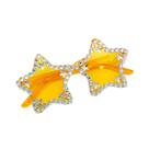 Óculos de festa Rimless Star Crystal Yellow Eyewear Óculos de festa Rimless Star Crystal Yellow Eyewear
