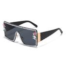 Óculos de grande porte Rhinestone Shield Bling Party Eyewear Óculos de grande porte Rhinestone Shield Bling Party Eyewear