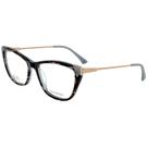 Óculos de Grau Gatinho Ana Hickmann AH60035 D21 Preto/Demi