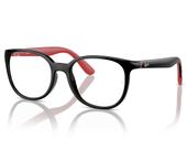 Óculos de Grau Infantil Ray Ban Black On Red RY1631 3928-45 Óculos de Grau Infantil Ray Ban Black On Red RY1631 3928-45