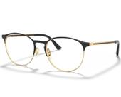 Óculos de Grau Ray Ban Black On Gold RX6375 2890 53 Óculos de Grau Ray Ban Black On Gold RX6375 2890 53
