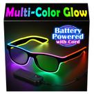 Óculos de iluminação LED YourFocus multicoloridos alimentados por bateria