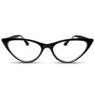 Óculos de leitura 2SeeLife Funky Cat Eye Black para mulheres +2,00