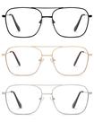 Óculos de leitura AMOMOMA Retro Aviator Blue Light Blocker