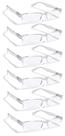 Óculos de leitura Boost Eyewear, pacote com 6 óculos transparentes, meio aro +2,00