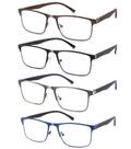 Óculos de leitura com bloqueio de luz azul DILLY VISION +1.5, pacote com 4