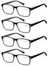Óculos de leitura EYECEDAR Blue Light Blocking 2.00, pacote com 4