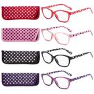 Óculos de leitura EYEGUARD 4 pares Polka Dot Spring Hinge