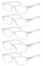 Óculos de leitura Eyekepper Classic Clear Frame +1,25 (pacote com 5)