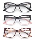 Óculos de leitura FoxMook Oprah Style Frame para mulheres, pacote com 1,5 Óculos de leitura FoxMook Oprah Style Frame para mulheres, pacote com 1,5