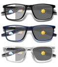 Óculos de leitura Hubeye Photochromic UV400 +2.5 para homens, pacote com 3