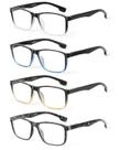 Óculos de leitura JOLISU Blue Light Blocking +1,75 para homens, pacote com 4