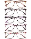 Óculos de leitura JOLISU Ultra-Light Slim Frames, pacote com 5 unidades +2,00