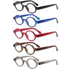 Óculos de leitura JOSCHOO Retro Round Mini Small, pacote com 5 +2,5 Óculos de leitura JOSCHOO Retro Round Mini Small, pacote com 5 +2,5