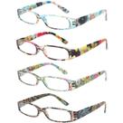 Óculos de leitura Kerecsen Women, 4 pares de moda 4.0 com acessórios