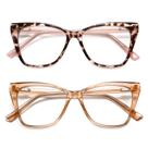 Óculos de leitura LKEYE Oversized Cat Eye Blue Light Block 1.0+