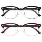 Óculos de leitura OPTOFENDY Retro Semi Rimless Blue Light Block