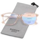 Óculos de leitura progressiva com bloqueio de luz azul Madison Avenue Vintage TR90 para mulheres