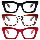 Óculos de leitura REAVEE Oprah Style Blue Light Blocking x3