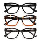 Óculos de leitura resjok Fashion Cat Eye Women, pacote com 3 unidades, 1,0 x