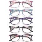 Óculos de leitura STASTEND Blue Light Blocking, pacote com 5 unidades femininas
