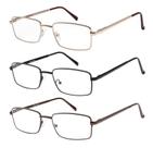 Óculos de leitura Success Eyewear, conjunto de 3 armações de metal
