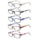 Óculos de leitura VIDEBLA, pacote com 5, antifadiga ocular, azul, bloco de luz