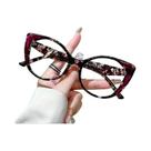 Óculos De Leitura Vintage Femininos Estilo Gatinho Com Lentes Transparentes, Força De 1.0 a 4.0,