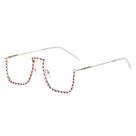 Óculos de moda Óculos decorativos de meia moldura de strass