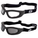 Óculos de motocicleta Birdz Eyewear Soar Safety acolchoados x2 pretos Óculos de motocicleta Birdz Eyewear Soar Safety acolchoados x2 pretos