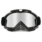 Óculos de motocicleta Dmexs Dirt Bike Anti UV à prova de vento prateados