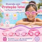 Oculos de Natação e Mergulho com Vedação Confortável Lentes Transparentes e Ajuste Regulável Ideal para Piscina e Praia