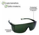 Óculos de Proteção para Carpinteiro e Marceneiro Delta Plus Sky Verde Resistente a Partículas