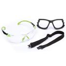 Óculos de Segurança 3M Solus 1000 - Lente Transparente Verde/Preta