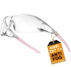 Óculos de segurança HTS HUNTERSKY S239 rosa transparente para mulheres/jovens Óculos de segurança HTS HUNTERSKY S239 rosa transparente para mulheres/jovens