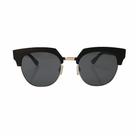 Óculos de sol Acetato Metal Preto Fosco lente Cinza UV