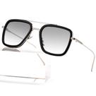 Óculos de sol AIEYEZO Tony Stark Vintage Square Metal Frame