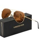 Óculos de sol anti brilho tons uv400 kingseven piloto classico