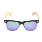 Óculos De Sol Areia Branca Unissex Bambu Clubmaster Verde