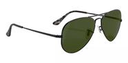 Óculos De Sol Aviador 3025-58 Preto Lente Verde g15 Importado Itália Original